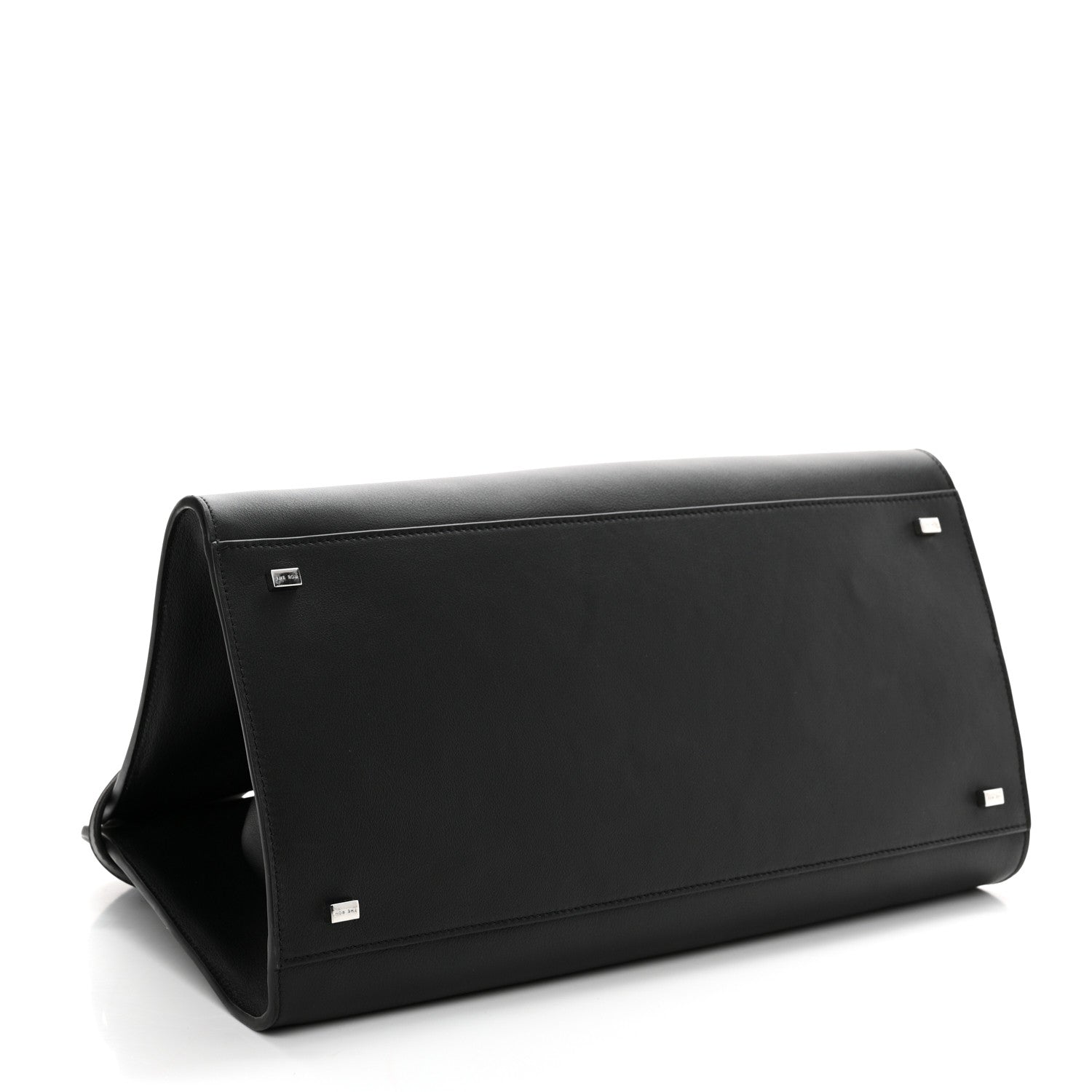 The Row Polished Saddle Calfskin Soft Margaux Belt 15 Black 4 of 12
