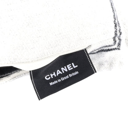 Chanel Merino Wool Cashmere CC Pillow Black White 3 of 3