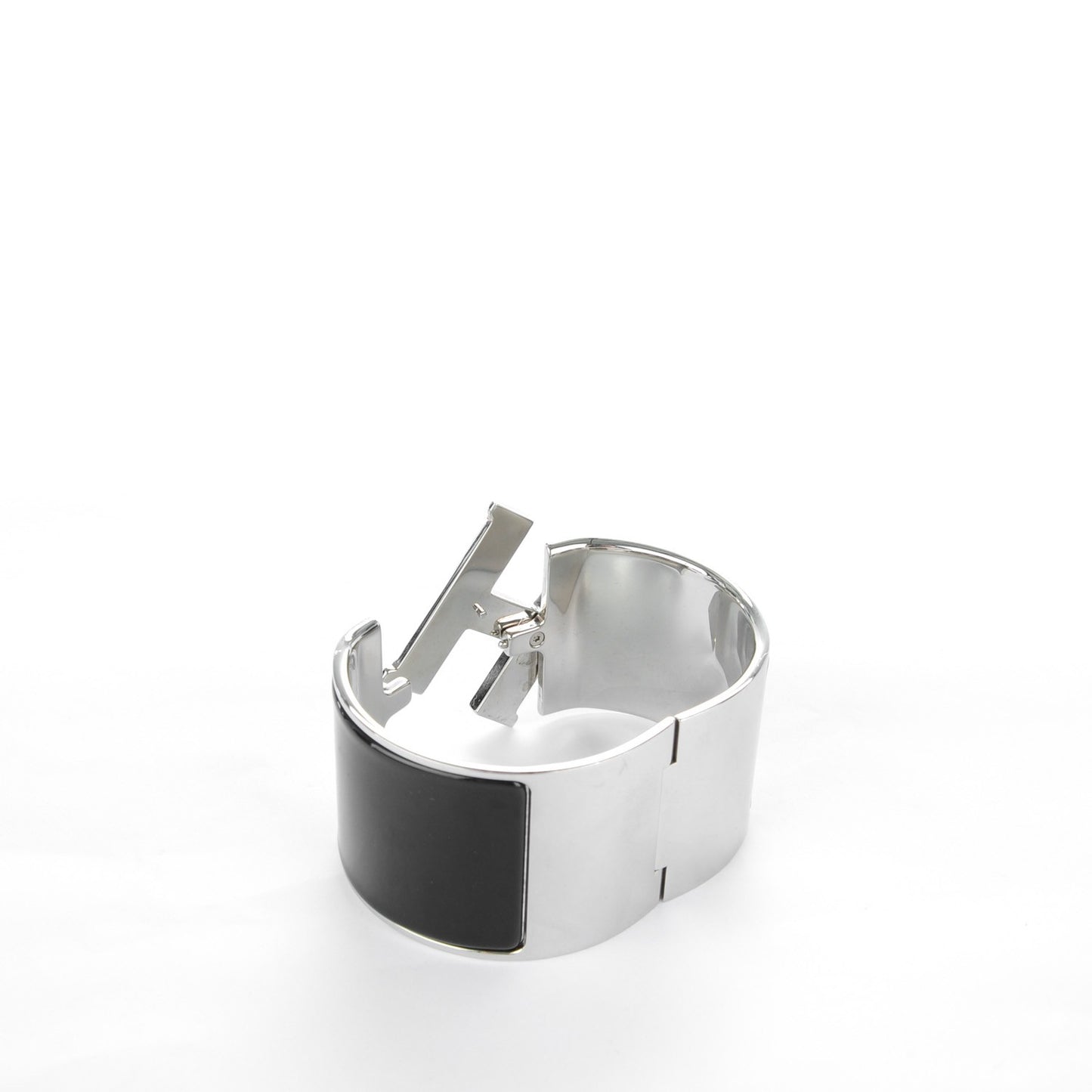 Extra Wide Clic Clac H Bracelet PM Noir Blanc