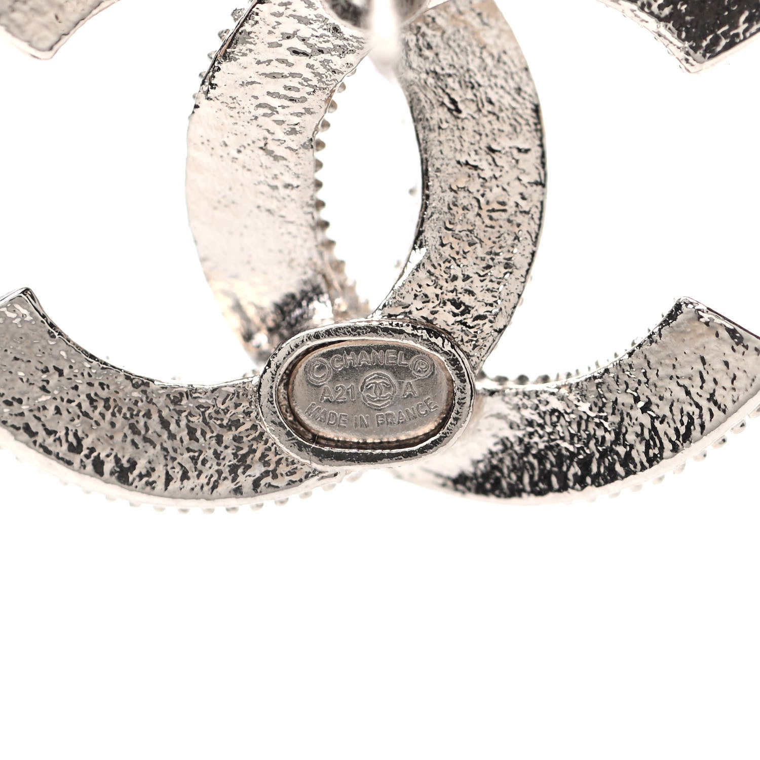 Chanel Crystal Pearl CC Earrings Gold 4 of 4