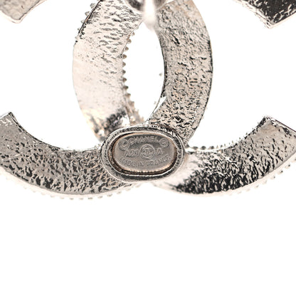 Chanel Crystal Pearl CC Earrings Gold 4 of 4