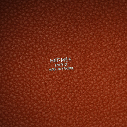 Hermes Taurillon Clemence Picotin Lock 22 MM Orange 6 of 7