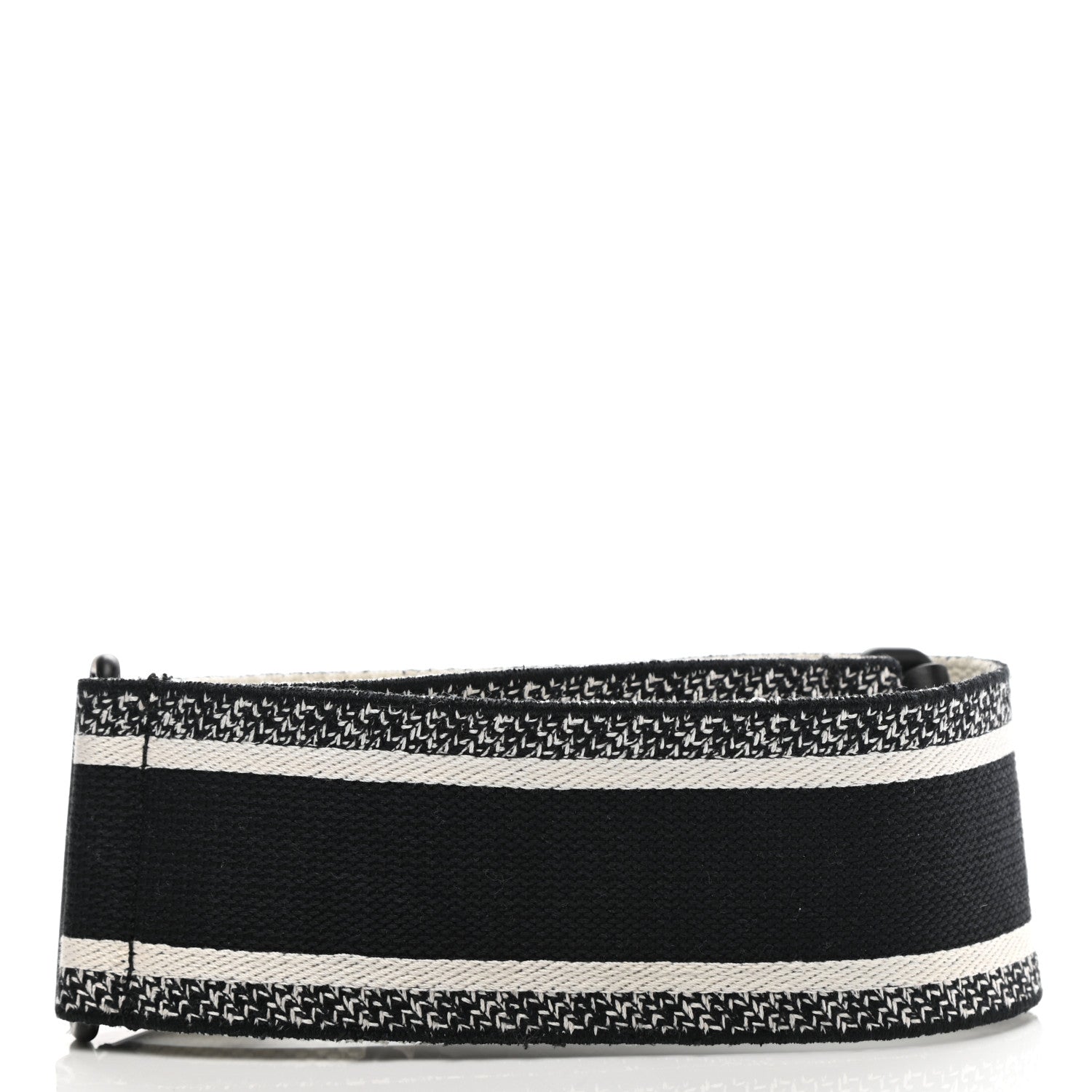 Christian Dior Canvas Embroidered Shoulder Strap Black Ultramatte 2 of 6