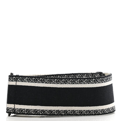 Christian Dior Canvas Embroidered Shoulder Strap Black Ultramatte 2 of 6