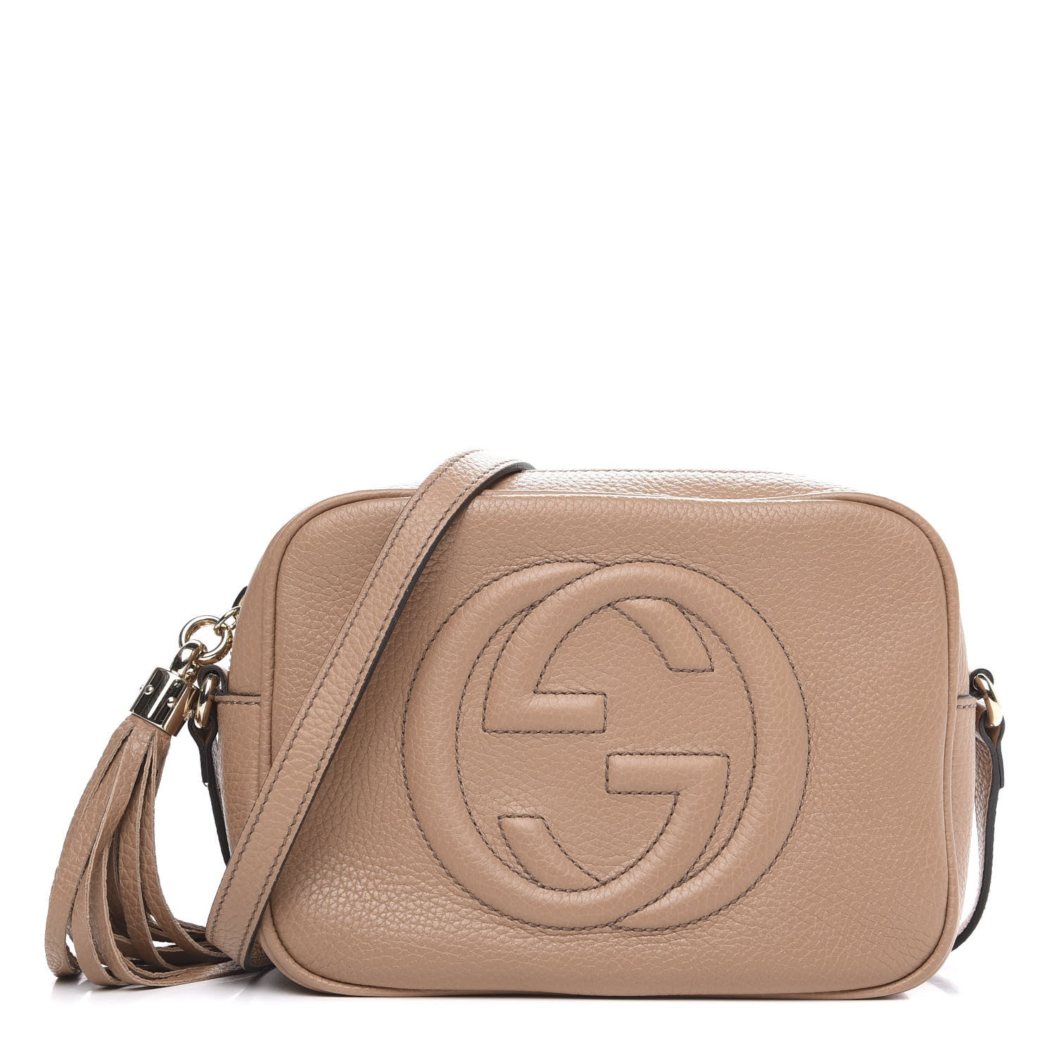 Gucci Pebbled Calfskin Small Soho Disco Bag Rose Beige 1 of 11