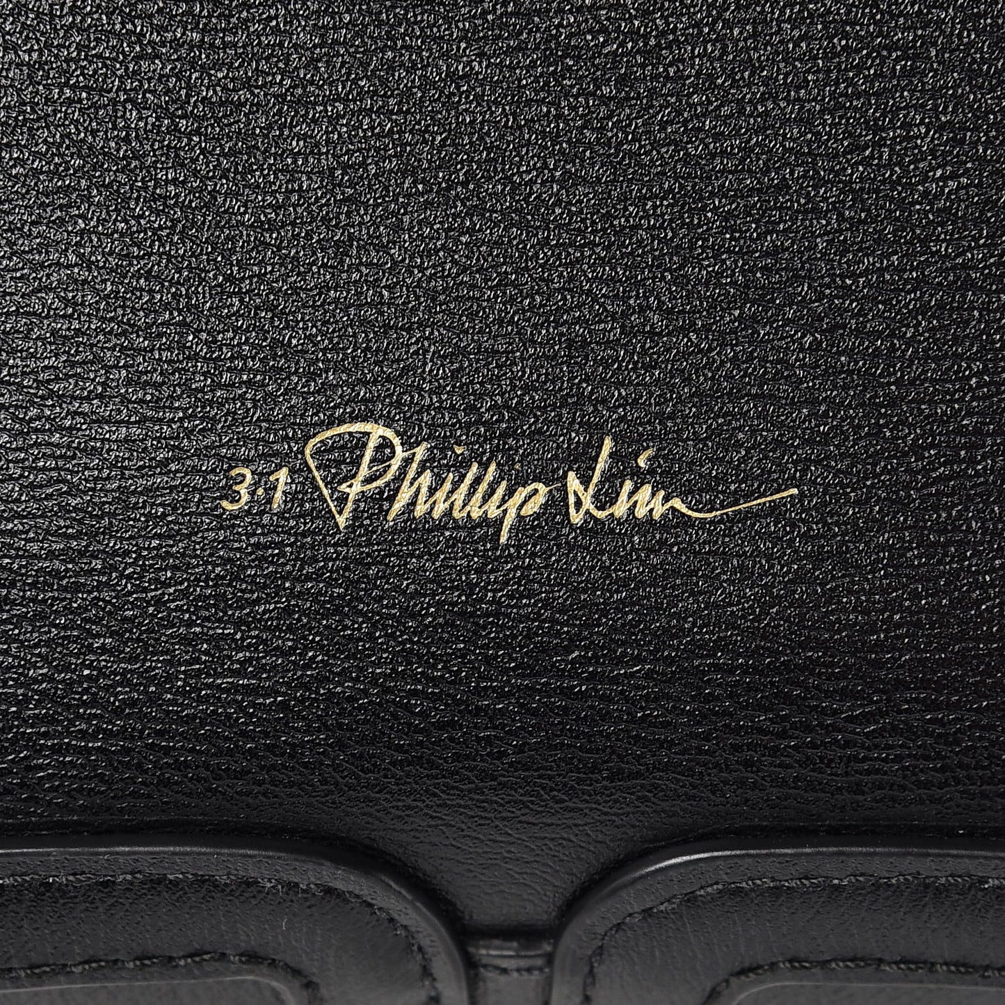 3.1 Embossed Grain Calfskin Pashli Camera Shoulder Bag Black