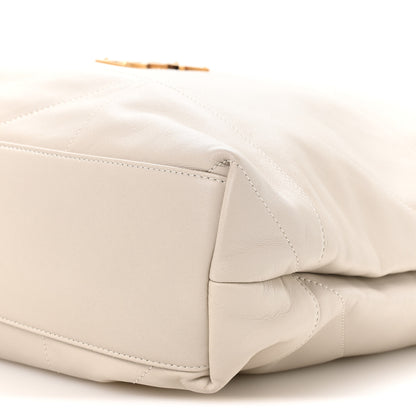 Saint Laurent Lambskin Matelasse Monogram Large Jamie Pochon Blanc Vintage 11 of 11