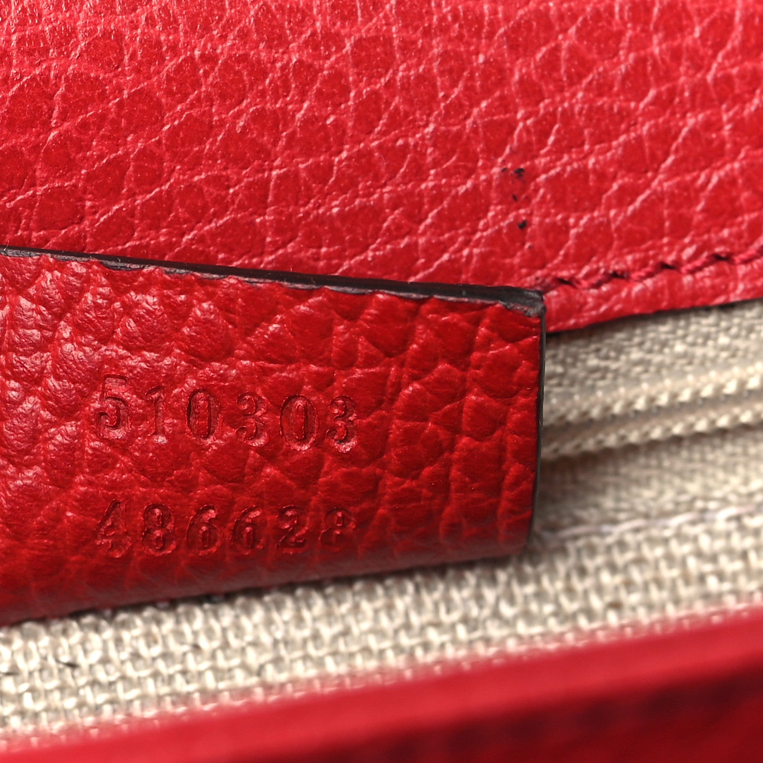 Gucci Dollar Calfskin Interlocking G Shoulder Bag Red 7 of 9