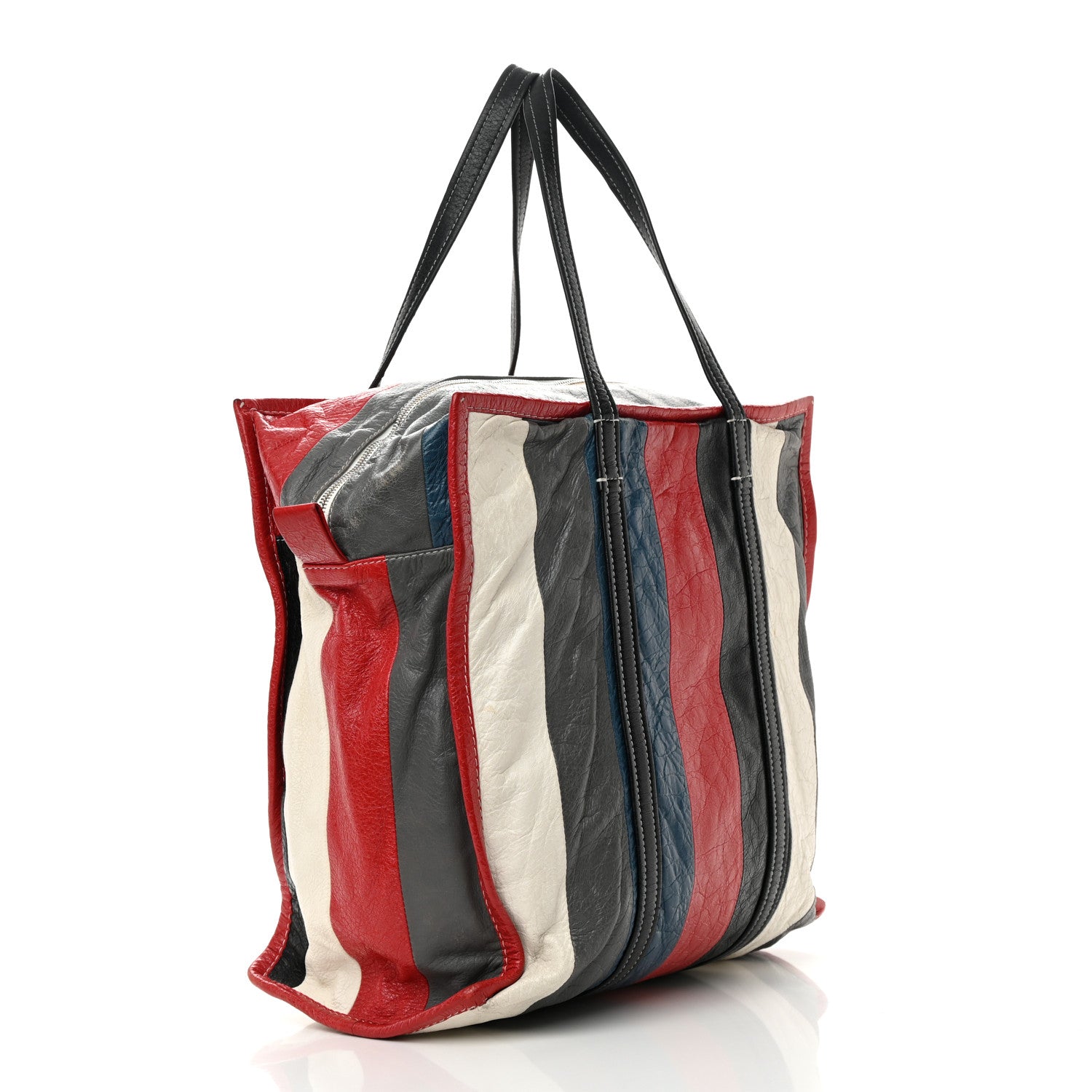 Balenciaga Agneau Arena Multicolore Medium Bazar Shopper Tote Grey White Black Red Blue 3 of 22