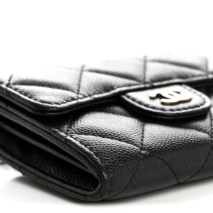 Chanel Caviar Quilted Flap Card Holder On Chain Black 9 of 10