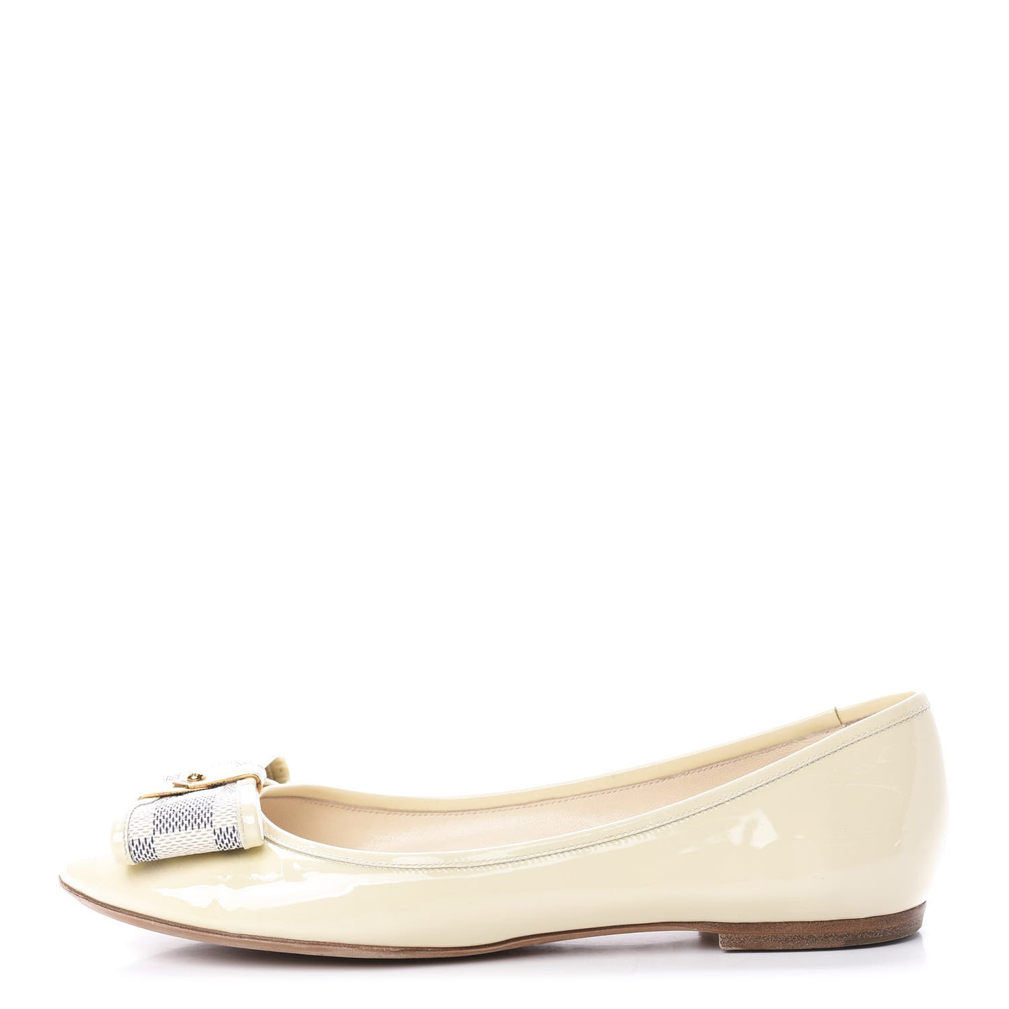 Damier Azur Patent Valentine Ballerina Flats 37