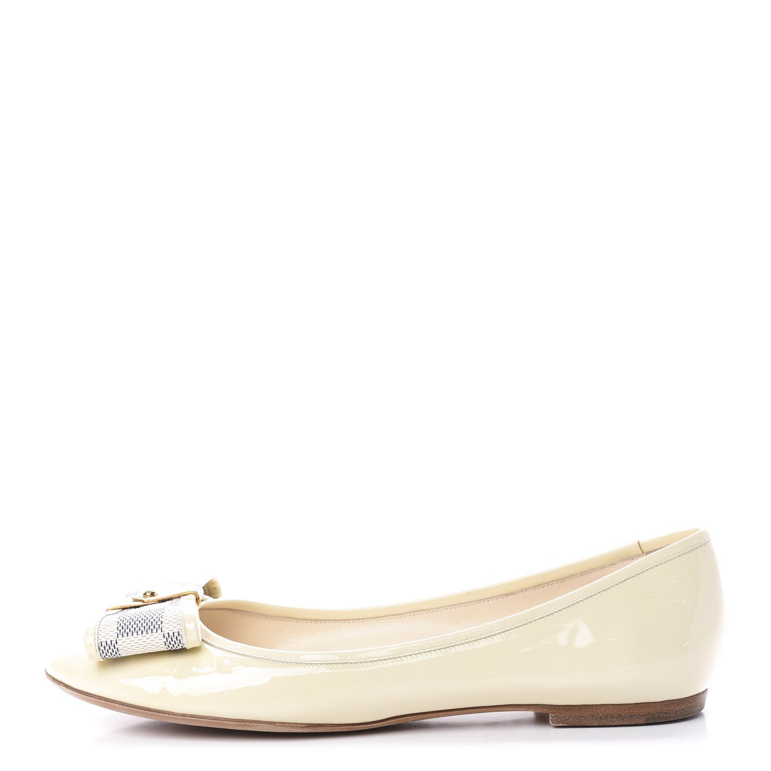 Louis Vuitton Damier Azur Patent Valentine Ballerina Flats 37 1 of 12