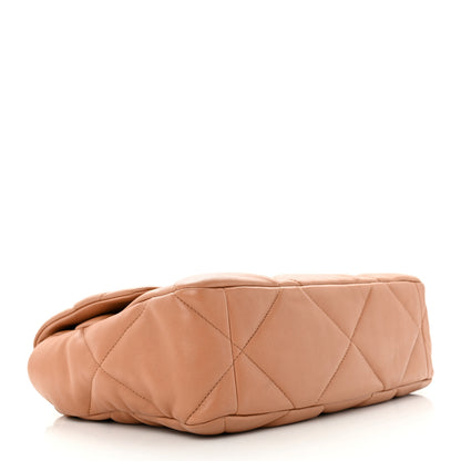 Chanel Lambskin Quilted Large Chanel 19 Flap Brown 4 of 12