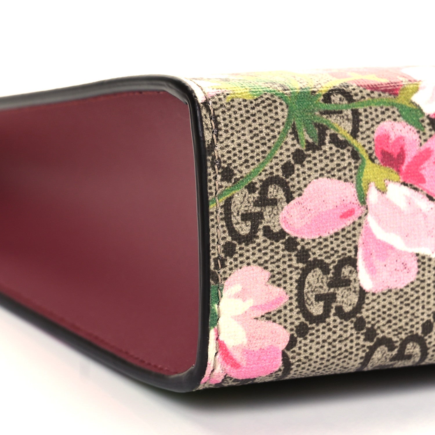 Gucci GG Supreme Monogram Blooms Large Cosmetic Case Beige Multicolor Dry Rose 8 of 10