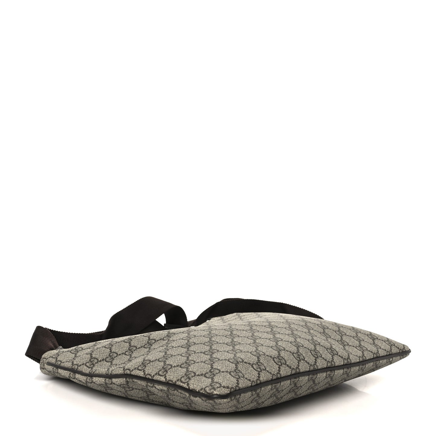 GG Supreme Monogram Medium Flat Messenger Bag Dark Brown