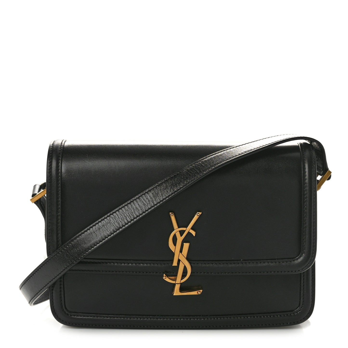Box Calfskin Monogram Medium Solferino Satchel Black