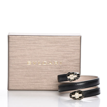 Bulgari Calfskin Serpenti Forever Double Coil Cleopatra Bracelet M Black 6 of 6