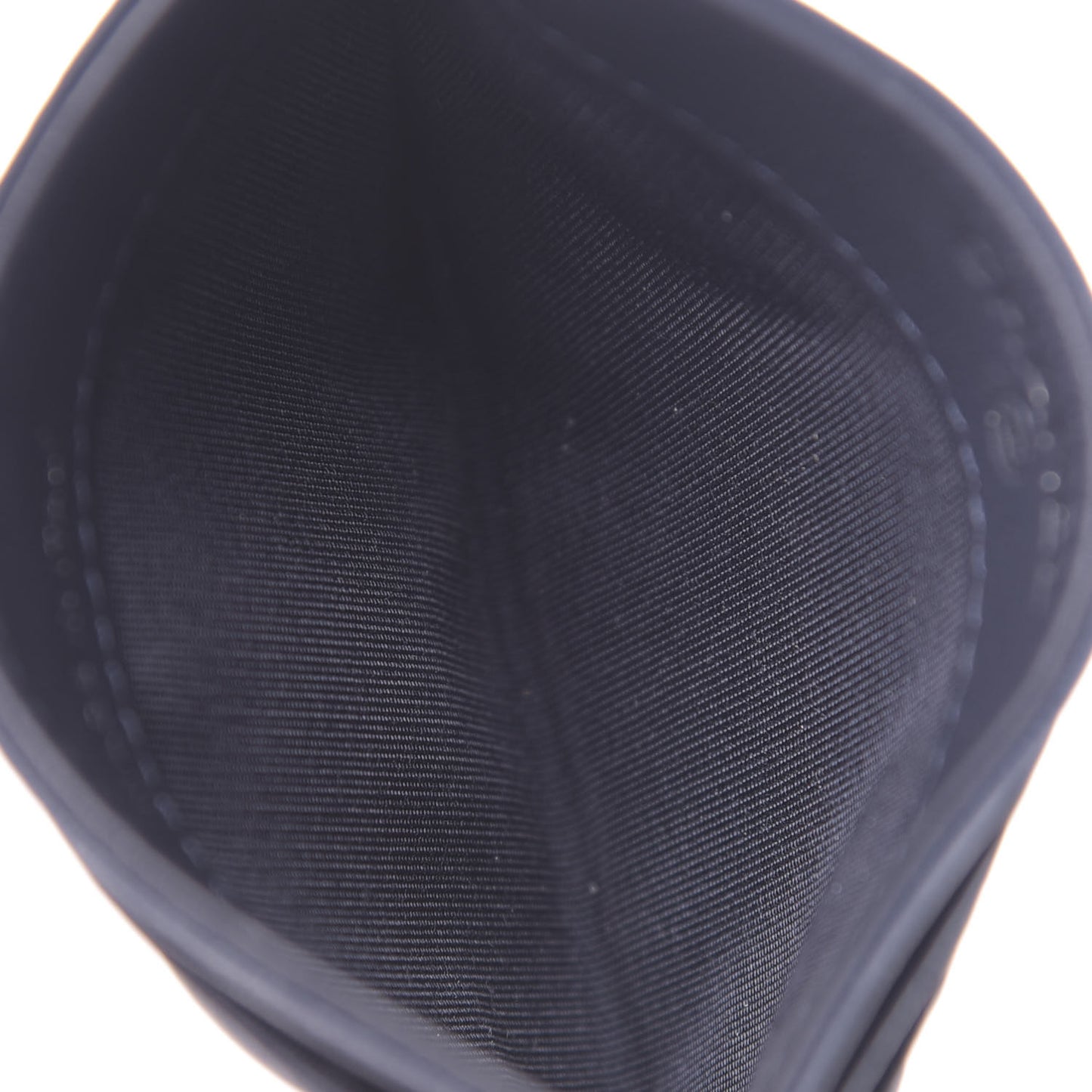 Goatskin Camellia Embossed Card Holder Dark Blue