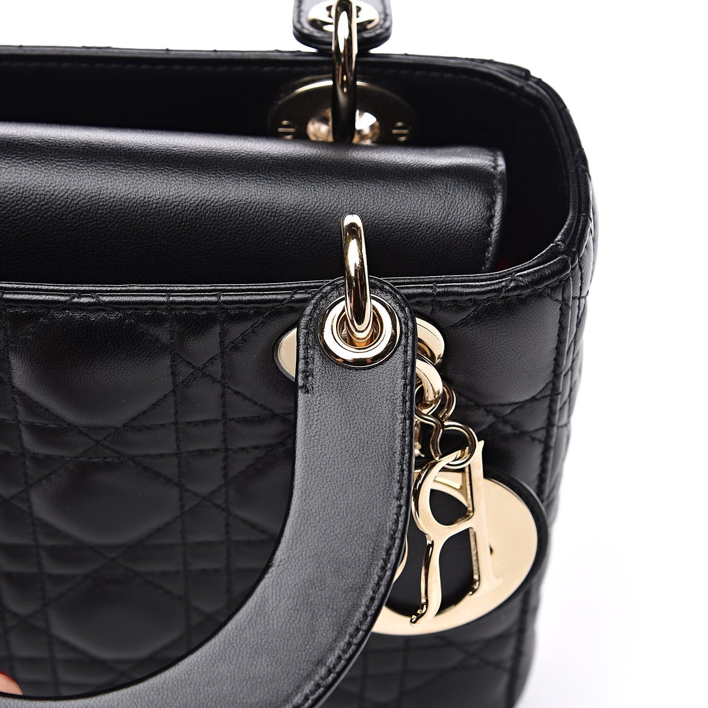 Lambskin Cannage Small My ABCDior Lady Dior Black