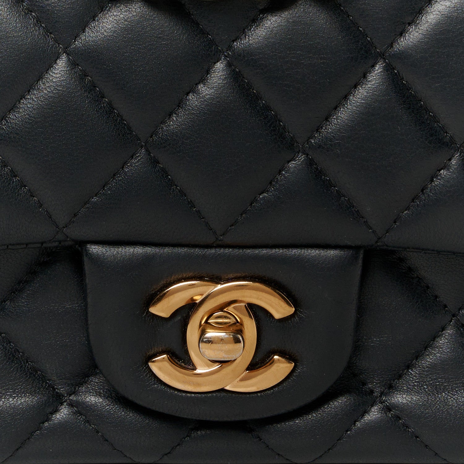 Chanel Lambskin Quilted Mini Rectangular Flap Black 9 of 11