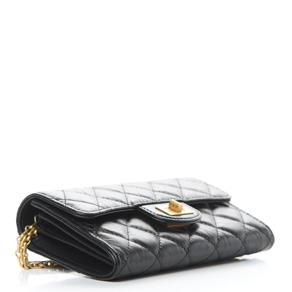 Chanel Aged Calfskin Quilted 2.55 Reissue Clutch With Chain Black 4 of 14