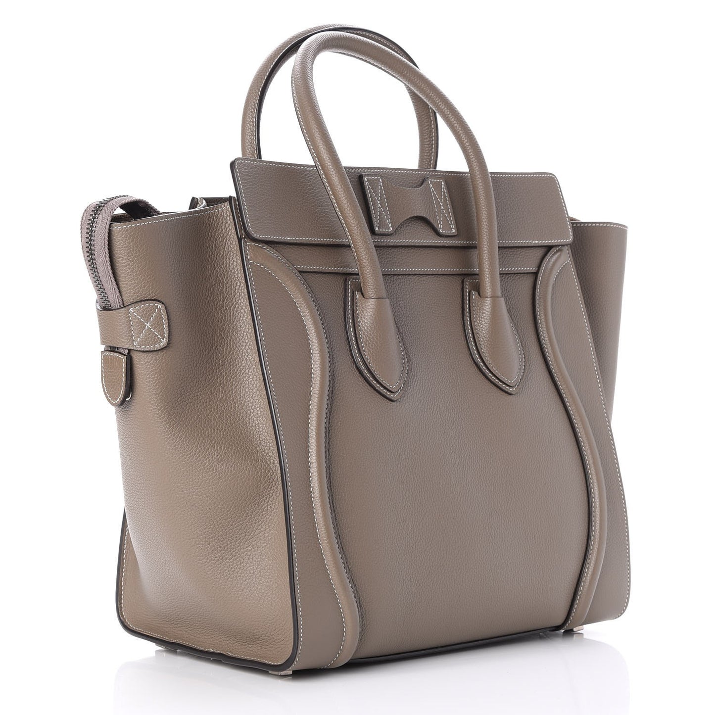 Drummed Calfskin Mini Luggage Souris