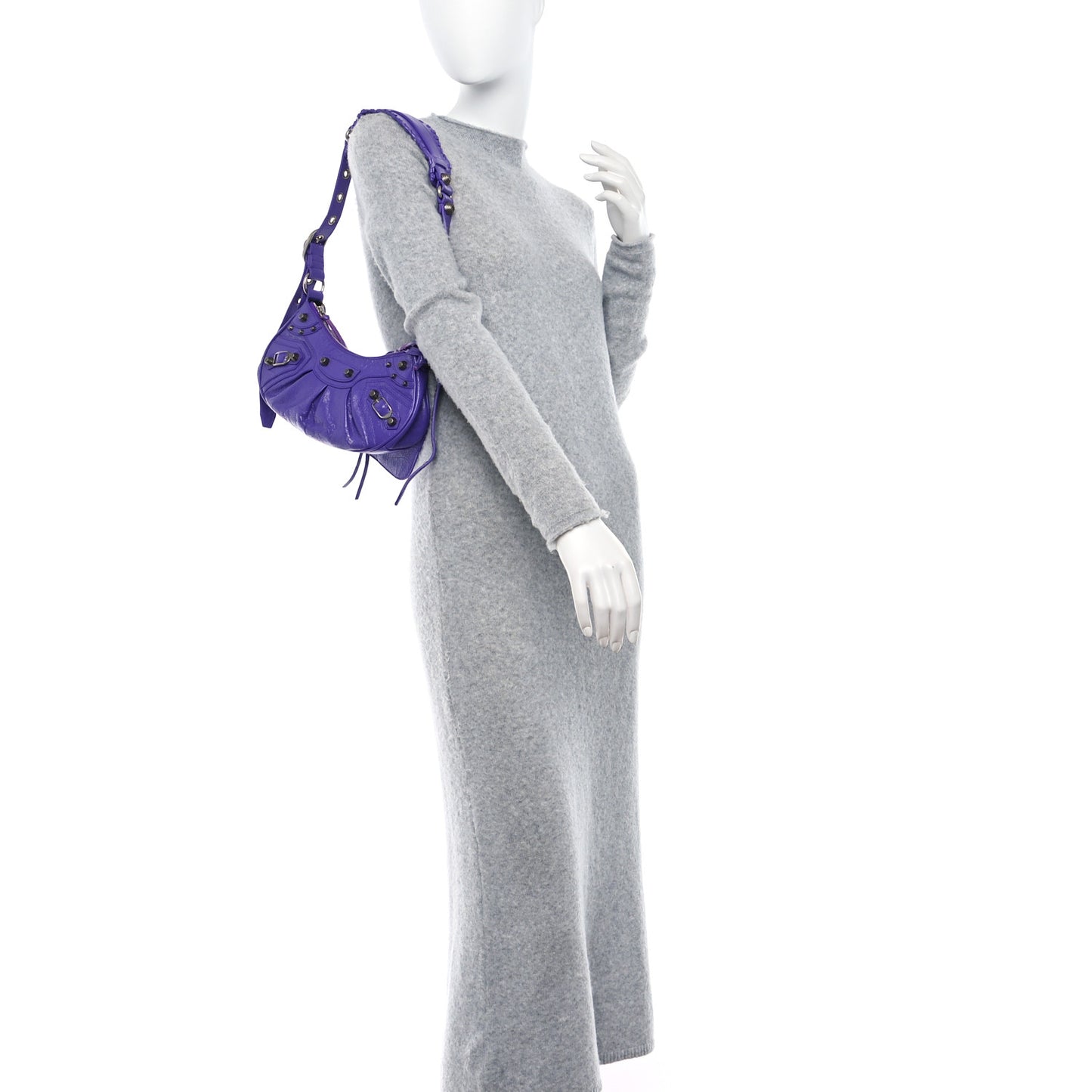 Agneau Arena Le Cagole Shoulder Bag XS Purple