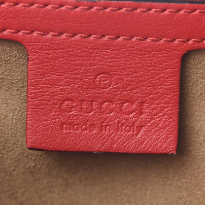Gucci GG Supreme Monogram Calfskin Medium Padlock Shoulder Bag Beige Hibiscus Red New Rosette 6 of 10
