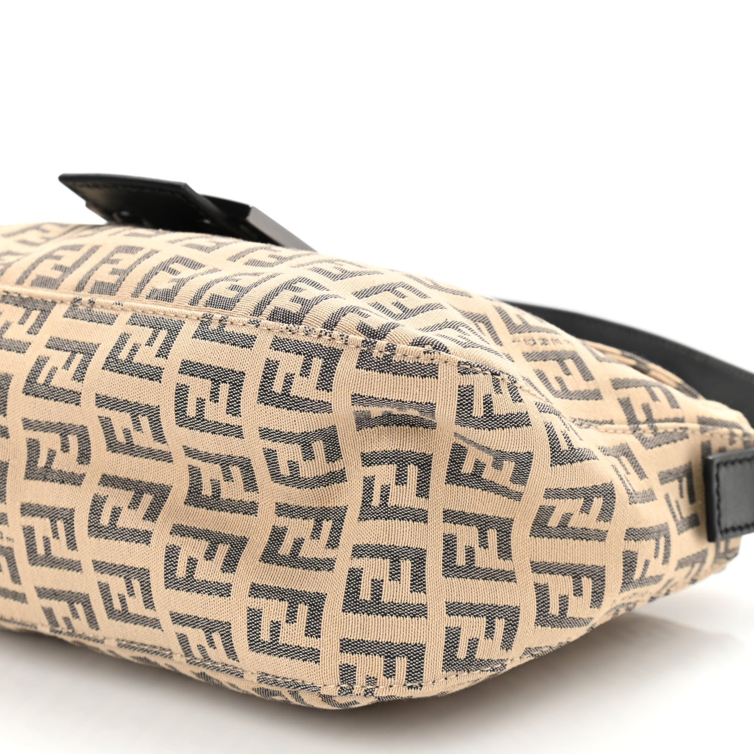 Fendi Zucchino Vitello Baguette Beige Black 10 of 11