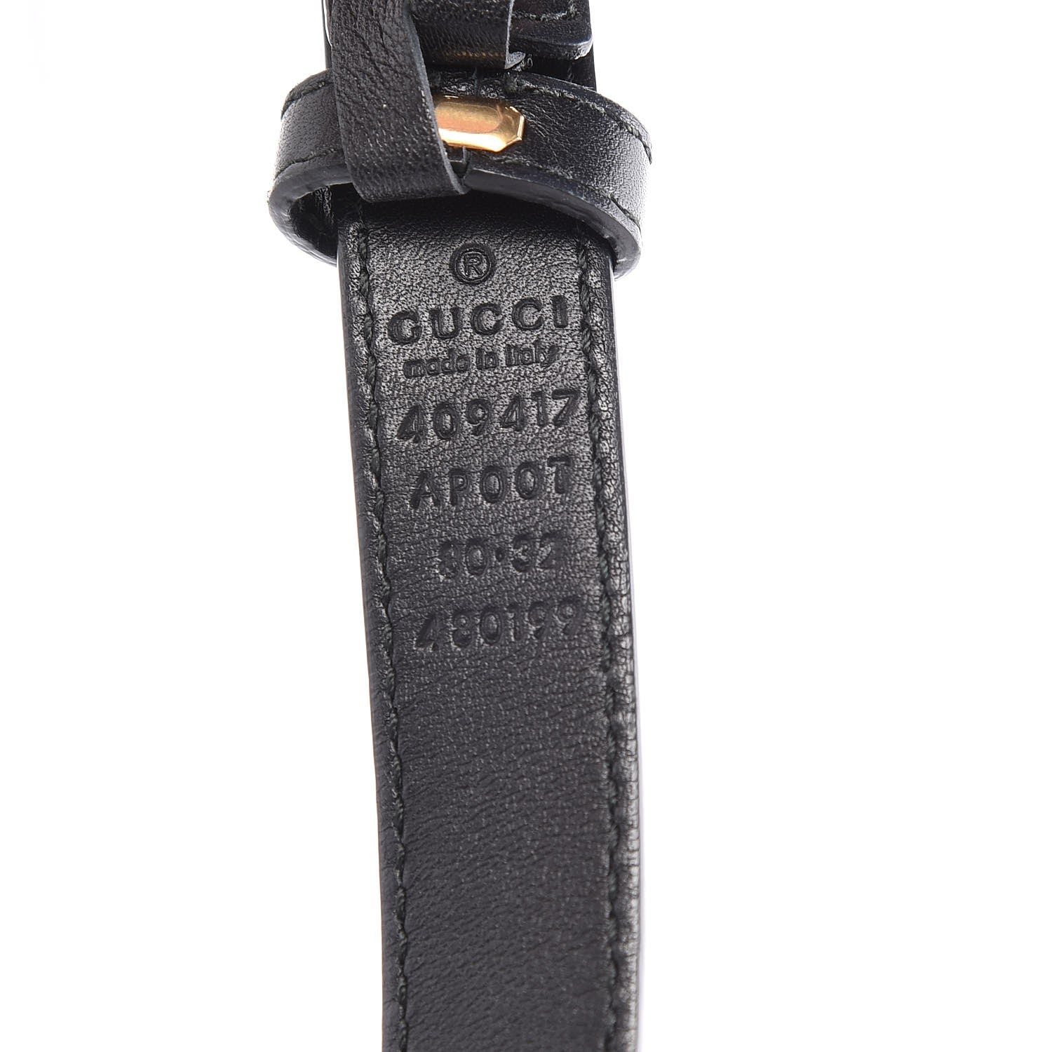 Gucci Calfskin Double G 20mm Belt 80 32 Black 6 of 7
