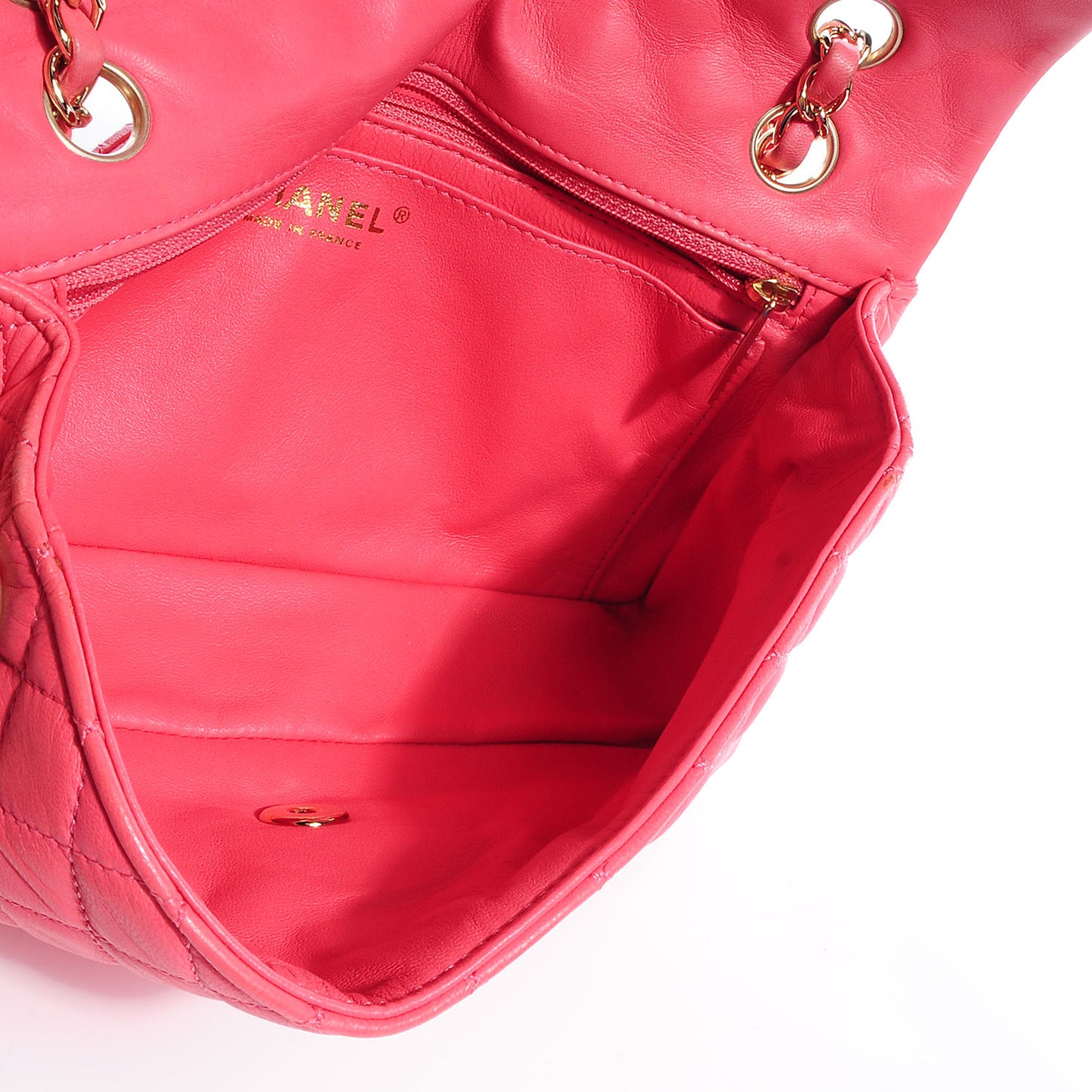 Lambskin Quilted Valentine Charms Medium Single Flap Pink