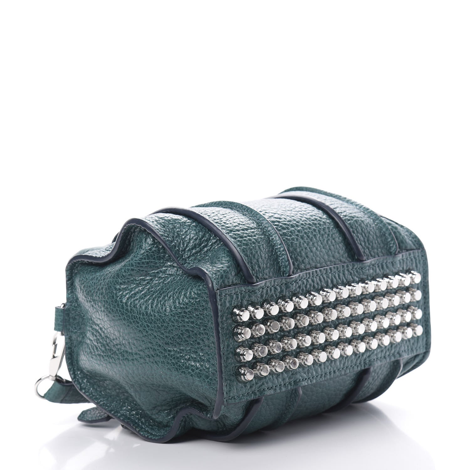 Alexander Wang Pebbled Lambskin Inside Out Rockie Dark Mosaic Teal Silver Hardware 4 of 15