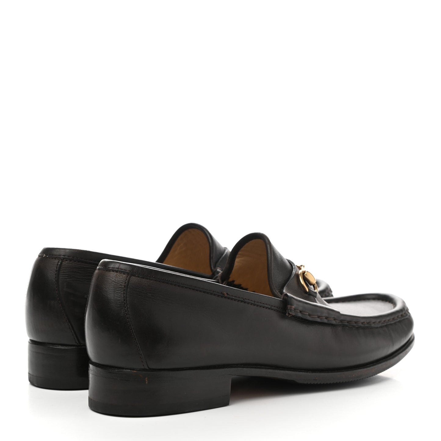 Calfskin Mens Horsebit Loafers 8.5 Marrone