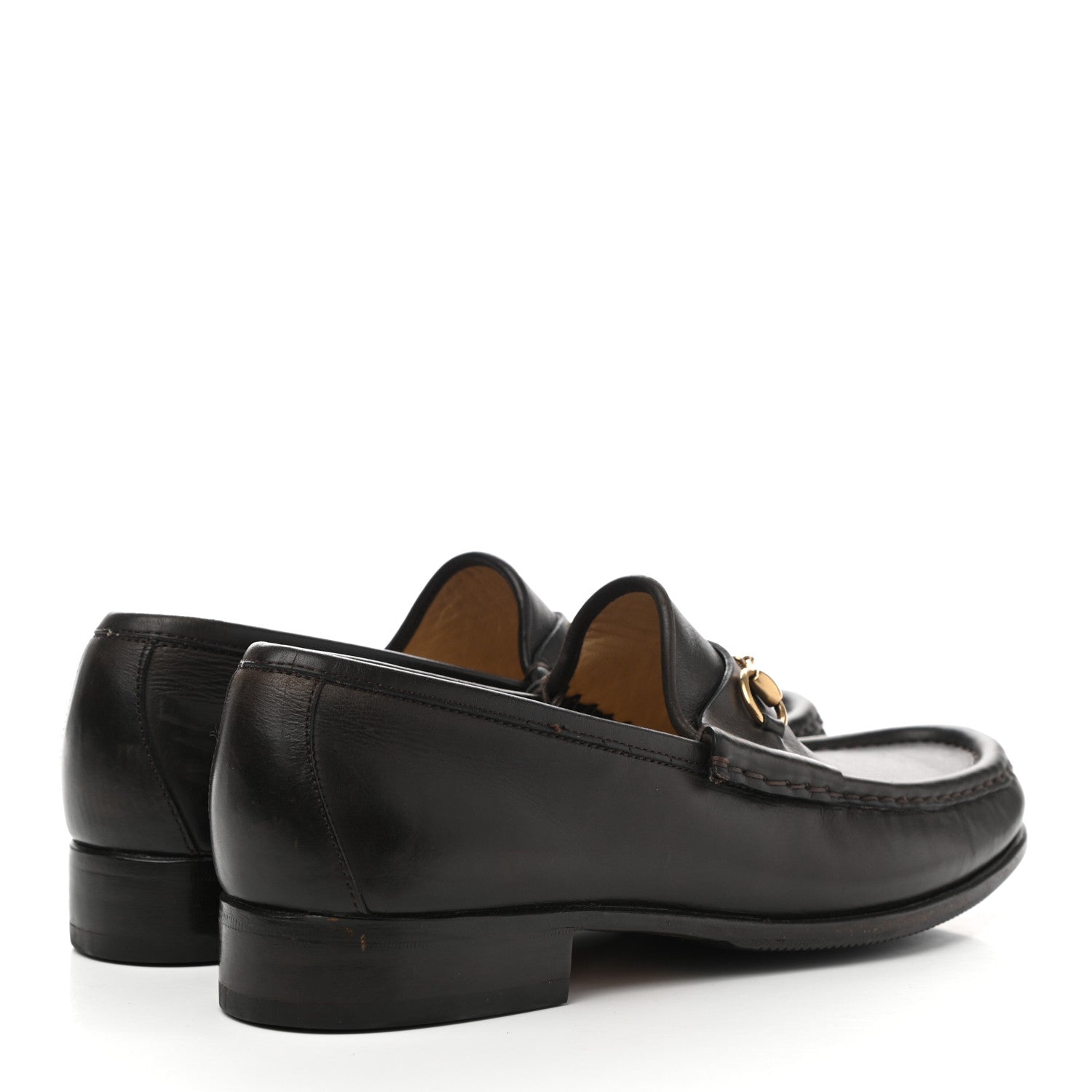 Gucci Calfskin Mens Horsebit Loafers 8.5 Marrone 4 of 9