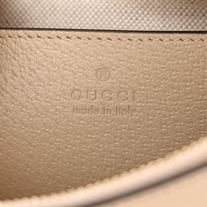 Gucci GG Supreme Monogram Textured Dollar Calfskin Small Ophidia Hobo Beige Mystic White Oatmeal 6 of 10