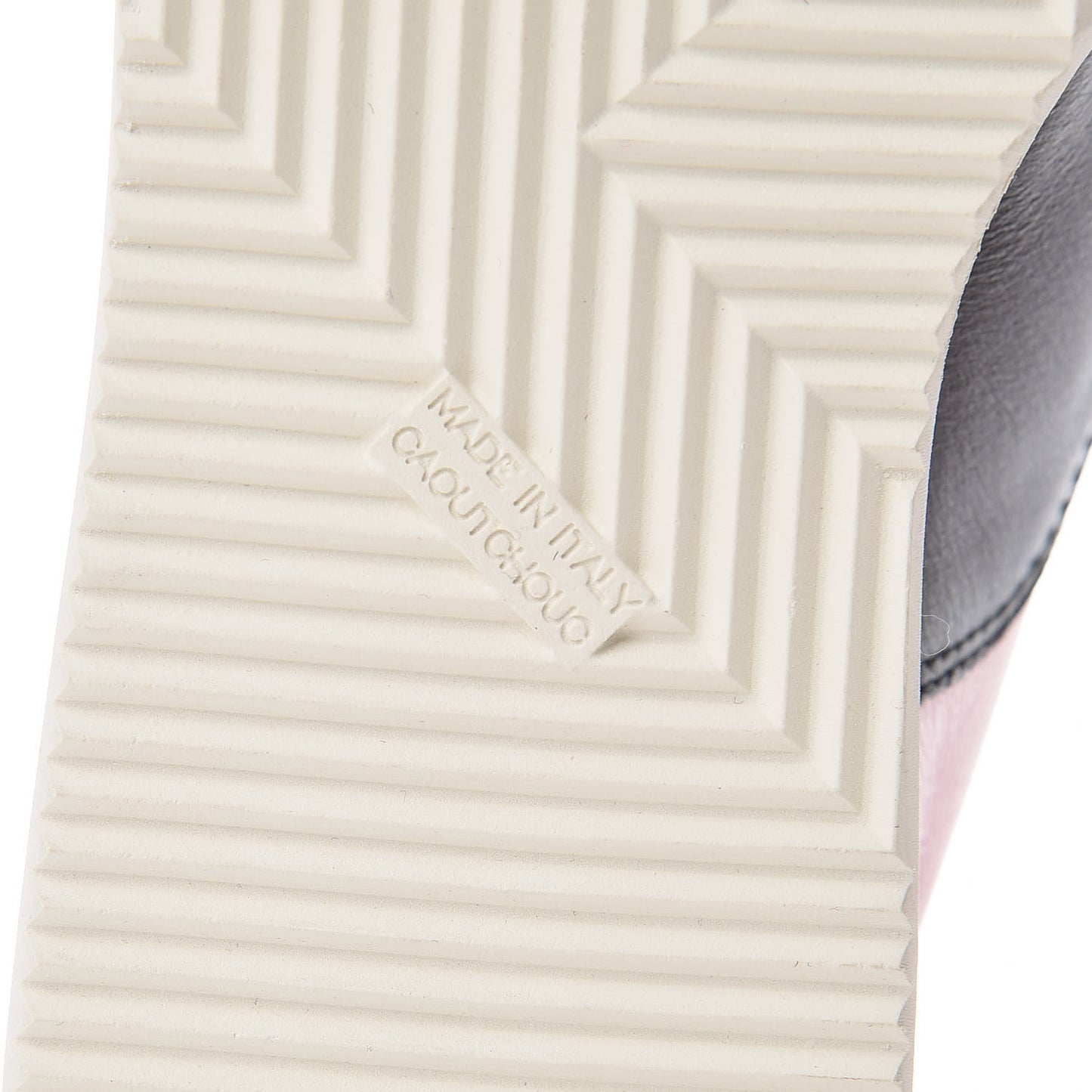 Calfskin Goal Sneakers 37.5 Rose Aube Black White
