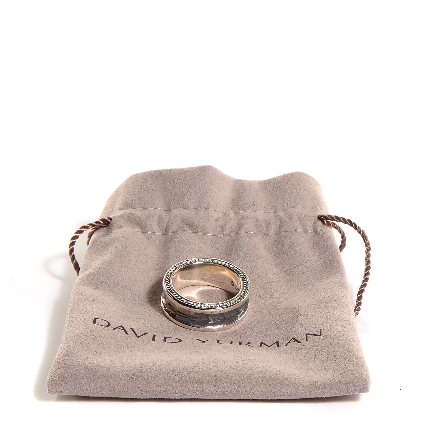 David Yurman Sterling Silver Armory Narrow Band Ring 9.5 6 of 6