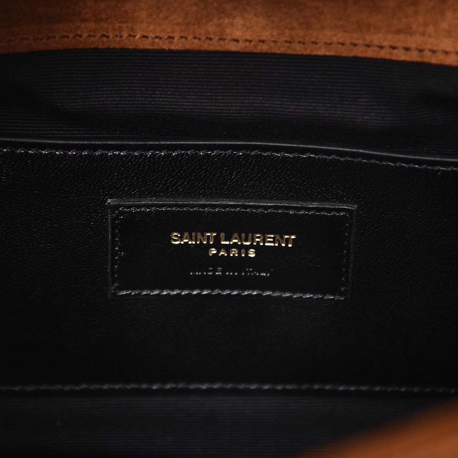Saint Laurent Suede Tri-Quilt Monogram Medium College Bag Ochre 6 of 6