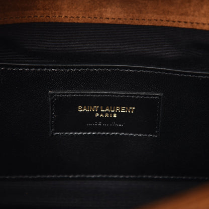 Saint Laurent Suede Tri-Quilt Monogram Medium College Bag Ochre 6 of 6
