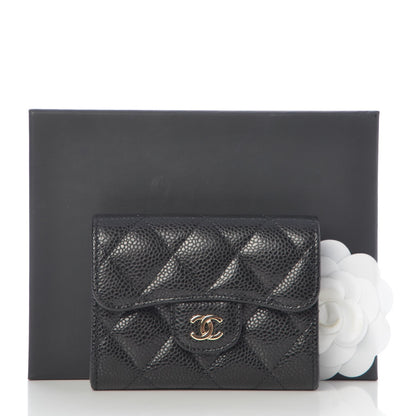 Chanel Caviar Quilted Flap Card Holder Wallet Black 8 of 8