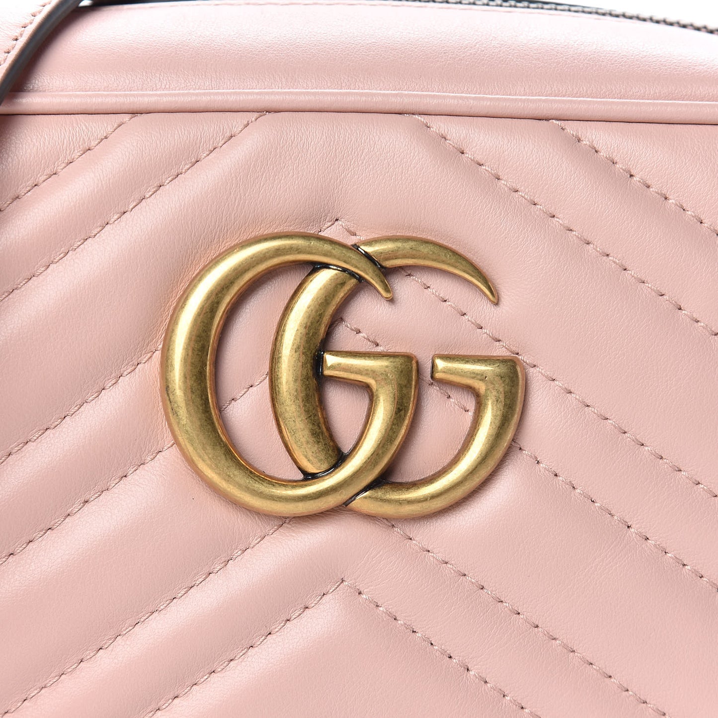 Calfskin Matelasse Small GG Marmont Chain Shoulder Bag Perfect Pink