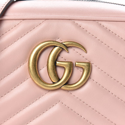 Gucci Calfskin Matelasse Small GG Marmont Chain Shoulder Bag Perfect Pink 10 of 10