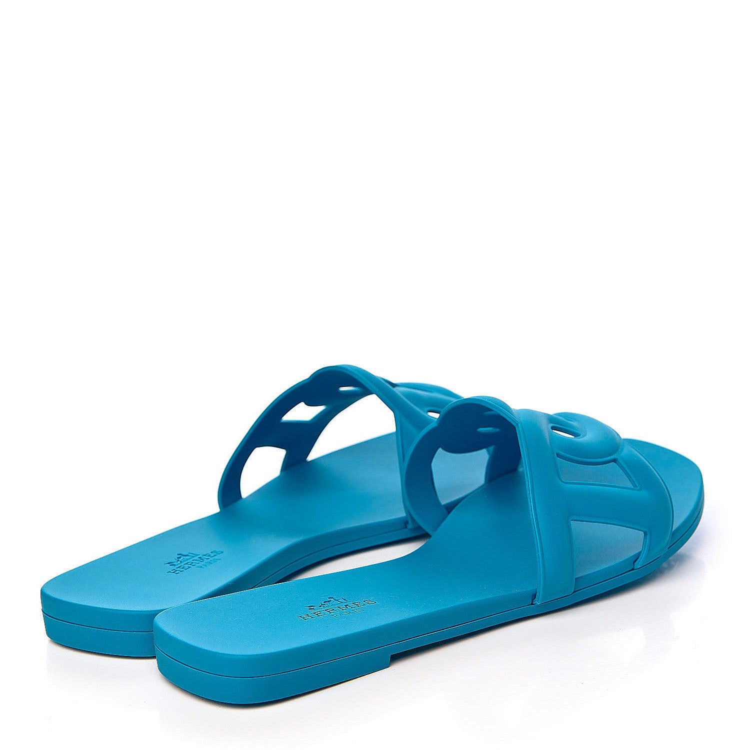 Hermes Rubber Aloha Sandals 38 Bleu Vif 4 of 7