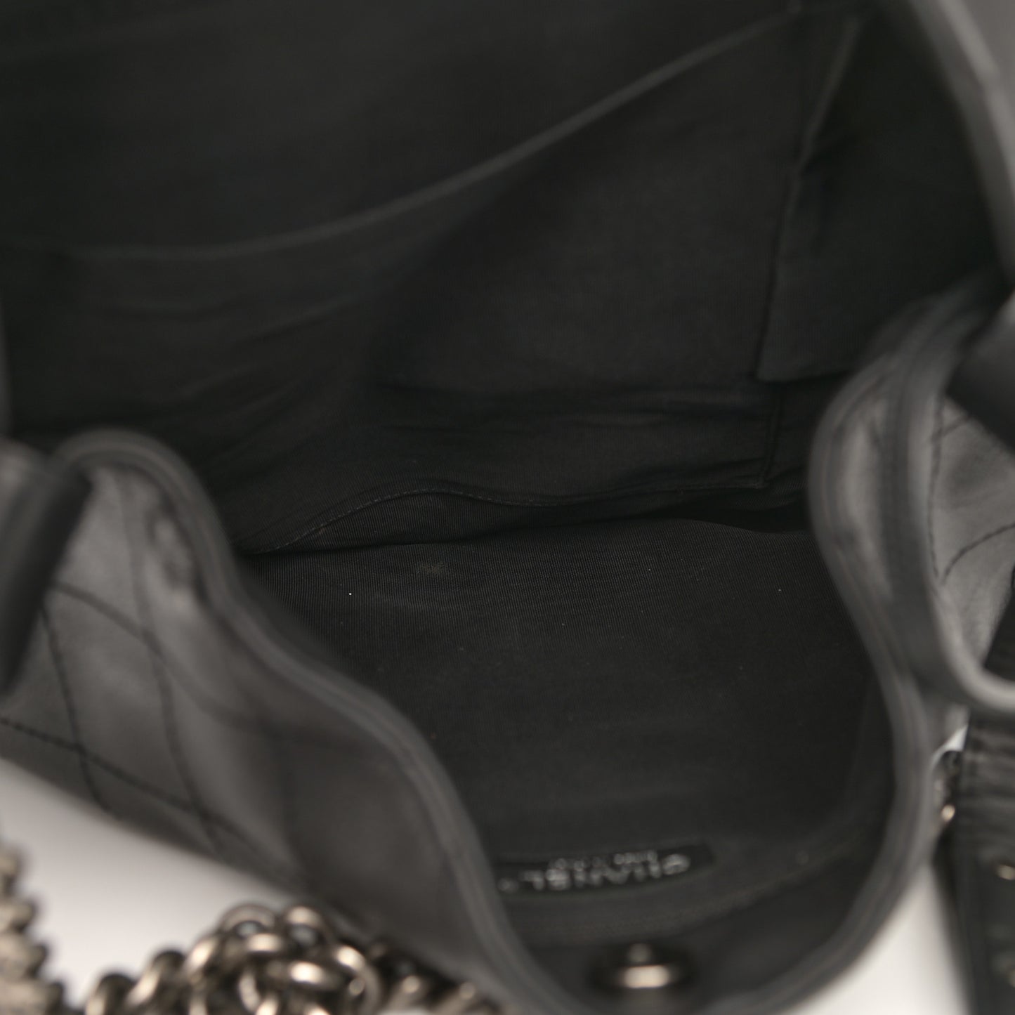 Calfskin Stitched Double Zip Hobo Black