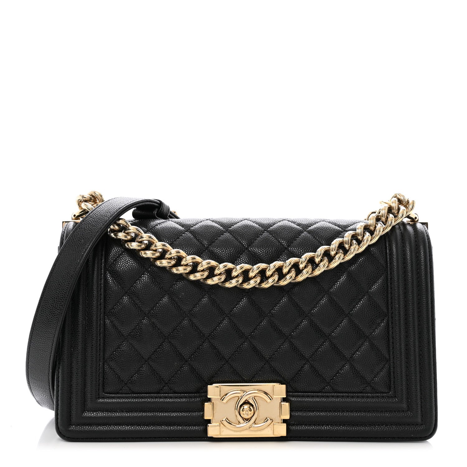 Chanel Caviar Quilted Medium Boy Flap Black 1 of 10