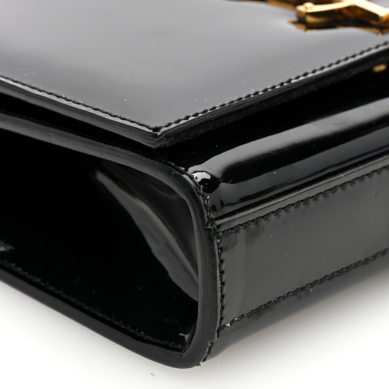 Saint Laurent Patent Small Classic Monogram Kate Tassel Satchel Black 8 of 9