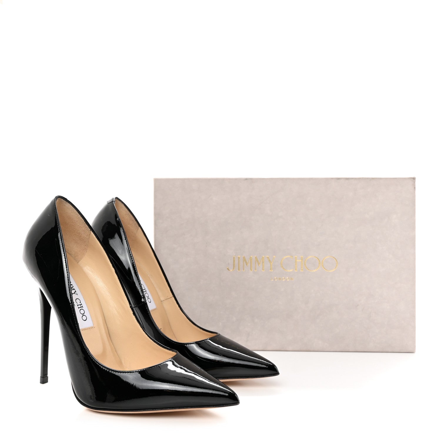 Jimmy Choo Patent Anouk 120 Pumps 38.5 Black 8 of 8