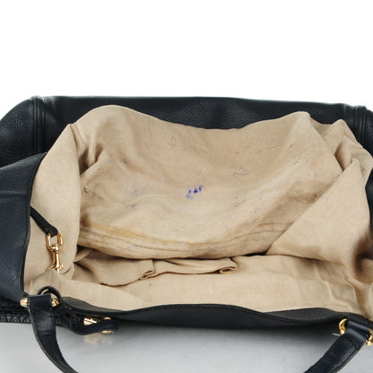 Gucci Pebbled Calfskin Large Soho Shoulder Bag Blue 6 of 11