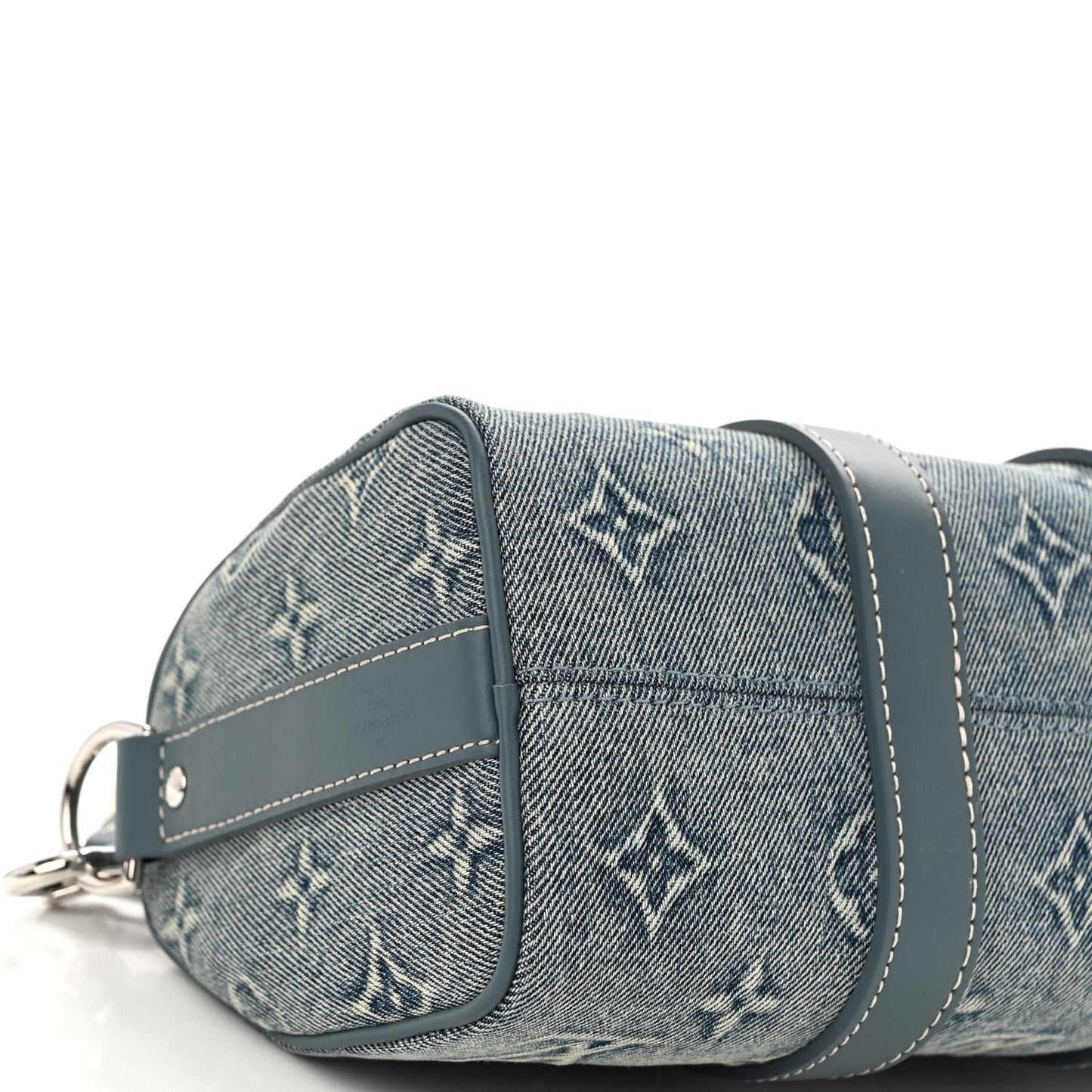 Monogram Washed Denim Keepall Bandouliere 25