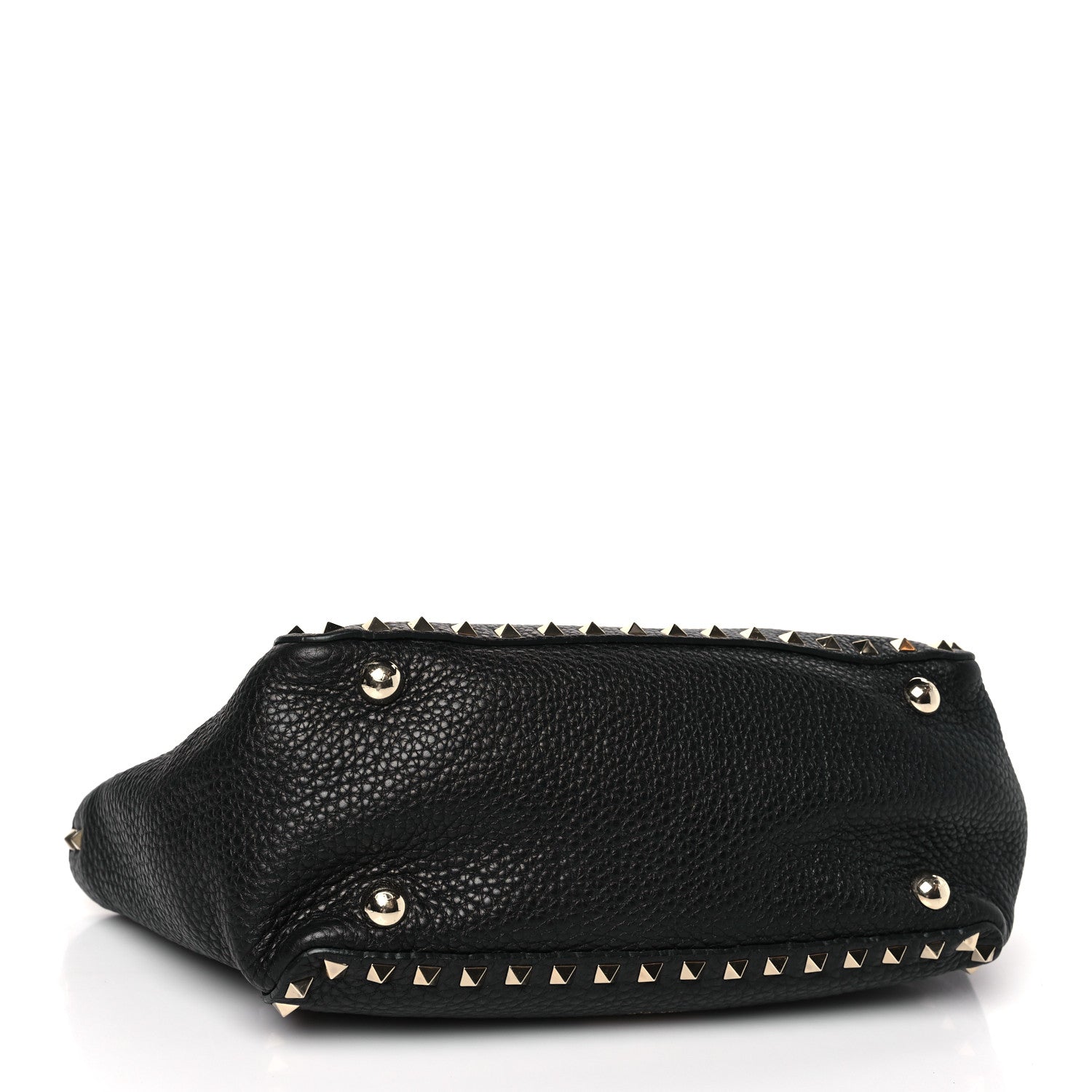 Valentino Garavani Grained Calfskin Small Rockstud Tote Black 4 of 8